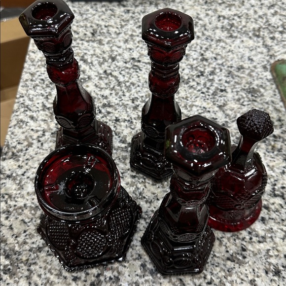 Vintage Amber Indiana Glass Cake Platter Plate and Footed Bowl 10 lb💛RESERVED - Picture 3 of 3